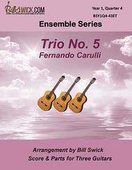 Bill Swick's Year 1, Quarter 4 - Ensembles for Three Guitars Guitar and Fretted sheet music cover Thumbnail